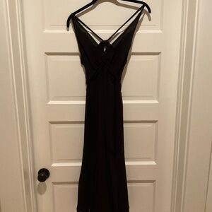 Strappy black Ted Baker dress, sheer sash